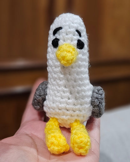 Handmade Crochet Seagull Plushie – Coastal Cuteness with a Whimsical Twist