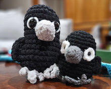 Load image into Gallery viewer, Handmade Crochet Crow - Cute Gothic Raven Plush - Spooky &amp; Adorable Gift
