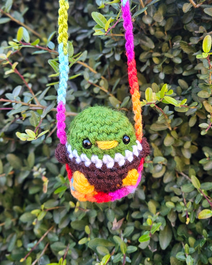 Crochet Swinging Critters - Handmade Mini Animals on Swings - Cute & Whimsical Hanging Decor