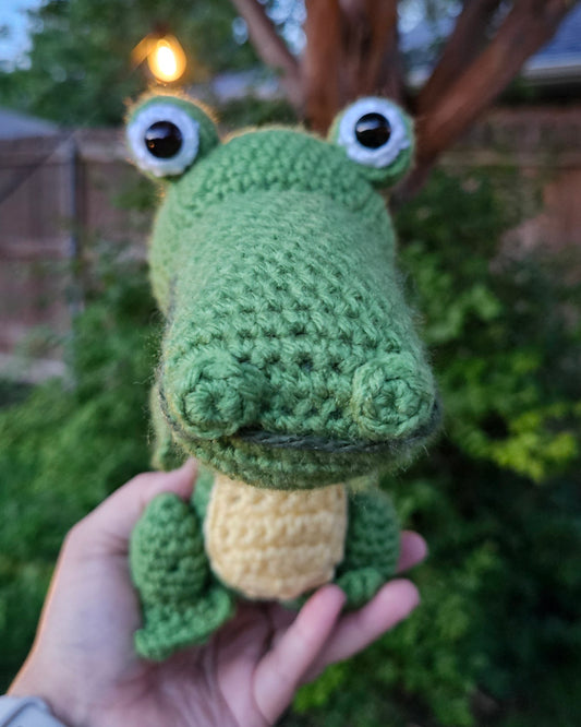 Handmade Crochet Crocodile-Alligator Plush - Handmade Reptile Buddy - Cute & Toothy Friend