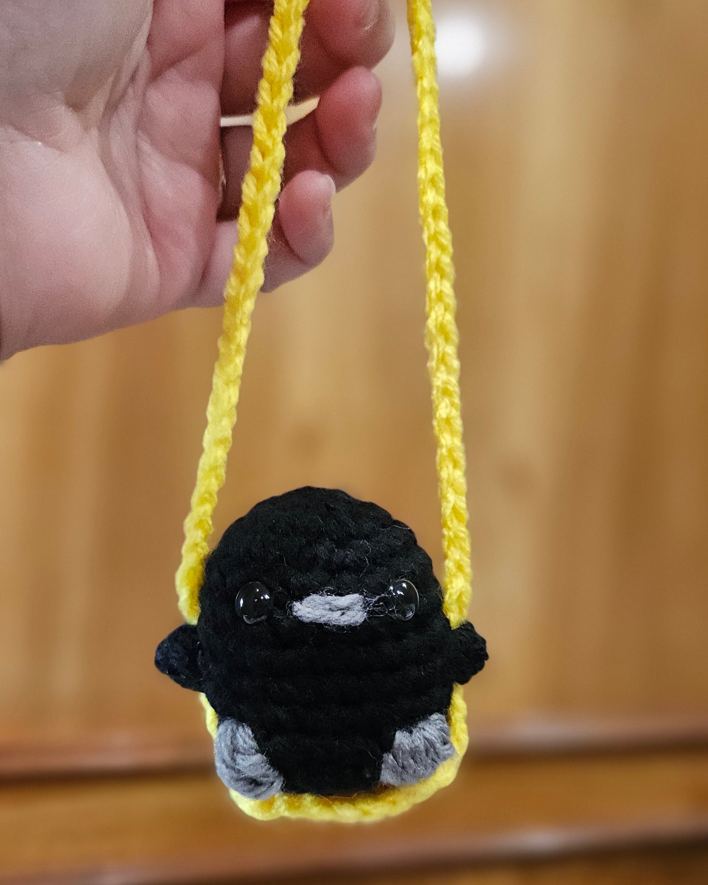 Crochet Swinging Critters - Handmade Mini Animals on Swings - Cute & Whimsical Hanging Decor