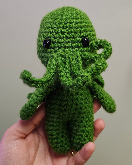 Crochet Cthulu Sea Monster Plushie - Cryptid Mythical Fantasy Ocean Creature