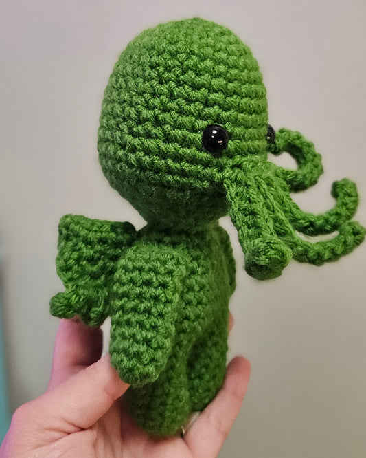Crochet Cthulu Sea Monster Plushie - Cryptid Mythical Fantasy Ocean Creature