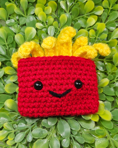 Funny Anti-Valentine’s Day Gift Bundle – Handmade Crochet French Fry Plush and Card