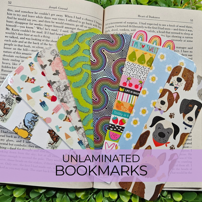 Handmade Unlaminated Bookmarks – Cute and Quirky Bookmarks for Readers, Gifts for Book Lovers, Unique Gifts, Literary Gifts, Bookish Things and Accessories