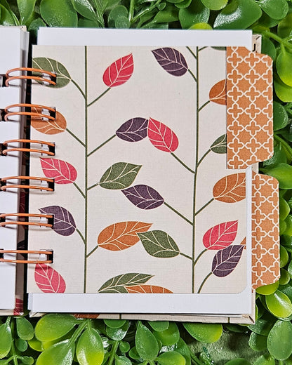 Fall Autumn Happy Hearts Wire-bound Mini Notebook - Stationery For Cozy Bookish People