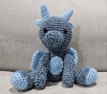 Load image into Gallery viewer, Handmade Crochet Dragon - Unique, Magical Fairytale Stuffed Animal
