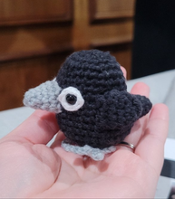 Load image into Gallery viewer, Handmade Crochet Crow - Cute Gothic Raven Plush - Spooky &amp; Adorable Gift
