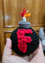 Load image into Gallery viewer, Handmade Crochet F Bomb Plush
