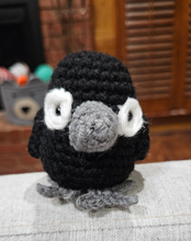 Load image into Gallery viewer, Handmade Crochet Crow - Cute Gothic Raven Plush - Spooky &amp; Adorable Gift
