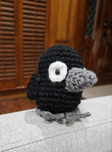 Load image into Gallery viewer, Handmade Crochet Crow - Cute Gothic Raven Plush - Spooky &amp; Adorable Gift
