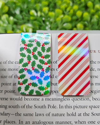 Holographic Holiday Magnetic Bookmarks - Bookish Accessories and Gifts for Readers and Stationery Lovers