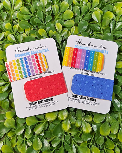 Colorful Magnetic Bookmarks - Cozy Bookish Accessories and Gifts for Readers and Stationery Lovers, Pride Month Gifts