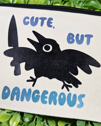 Murder Crow Cute Spooky Pencil Bag - Travel Makeup Bag, Toiletries Bag