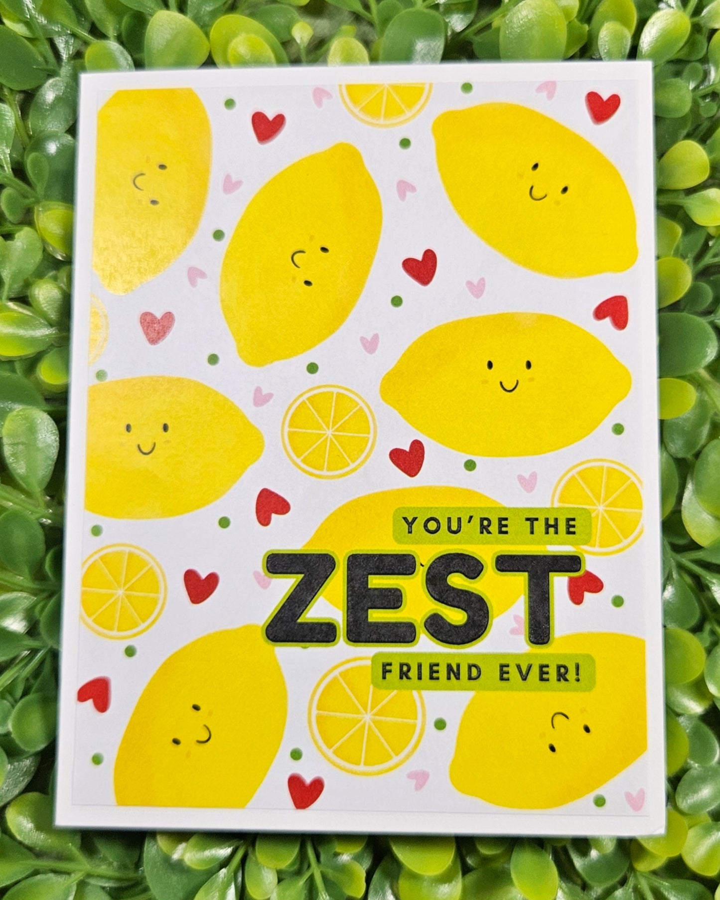 Zesty Friendship Card – “You're The Zest Friend Ever” – Punny Food-Themed Greeting Card For Besties