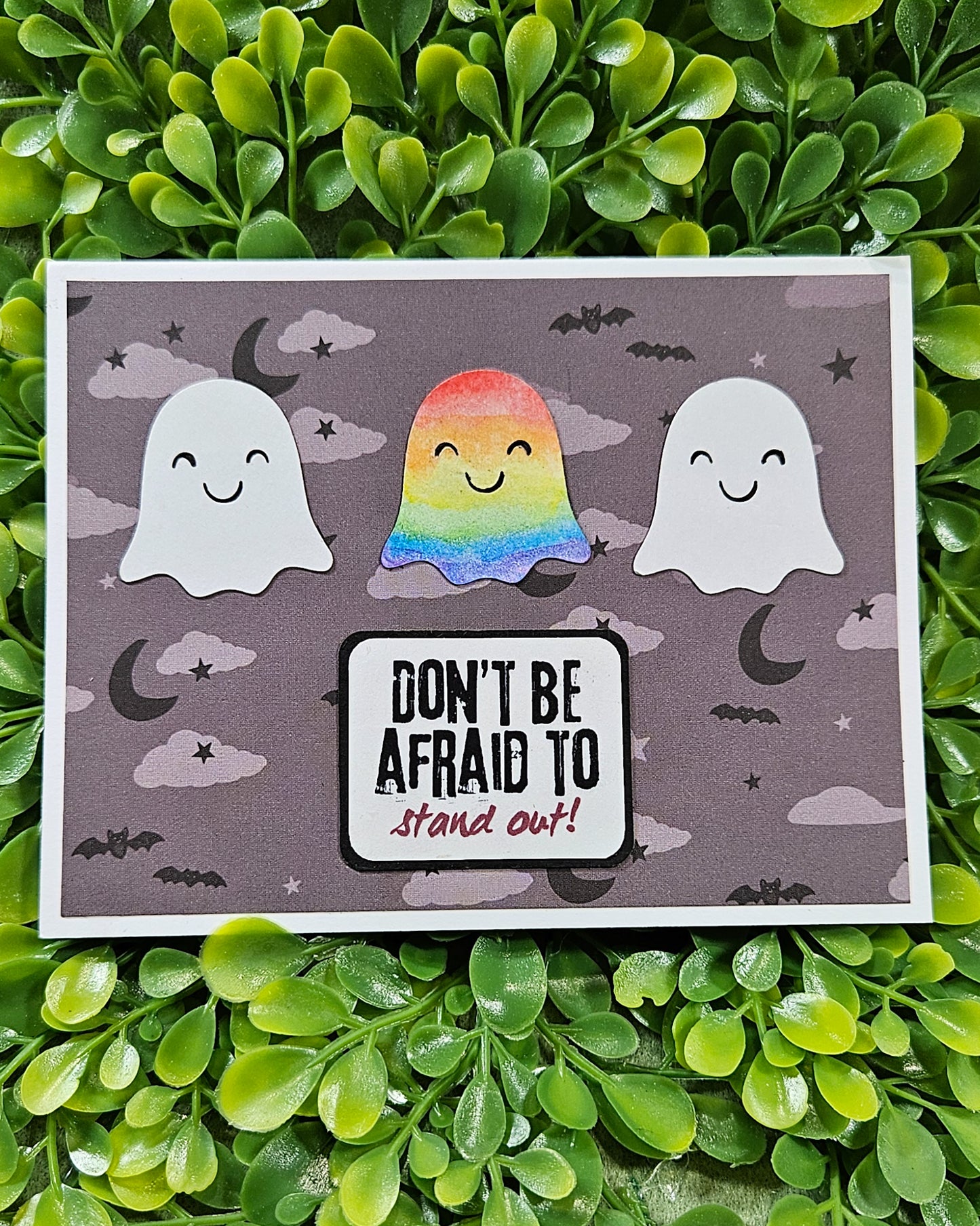 Halloween Stand Out Ghost Greeting Card - Card For LGBTQ+ Pride Support