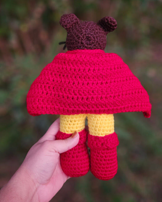 Superhero Mouse Plushie - Crochet Heroic Mutant Rodent Pal