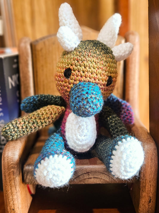 Handmade Crochet Dragon - Unique, Magical Fairytale Stuffed Animal