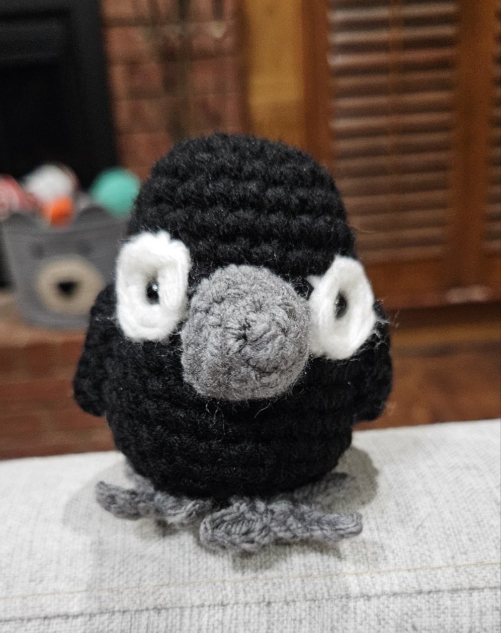 Handmade Crochet Crow - Cute Gothic Raven Plush - Spooky & Adorable Gift