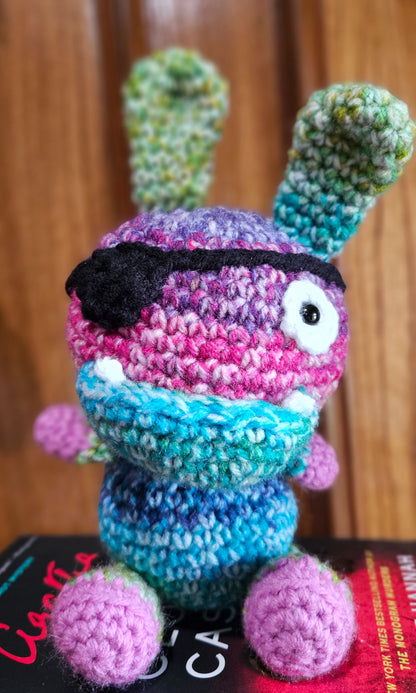 Colorful Crochet Alien Monster Plushie - Unique, Kooky, Oddball Stuffed Creature