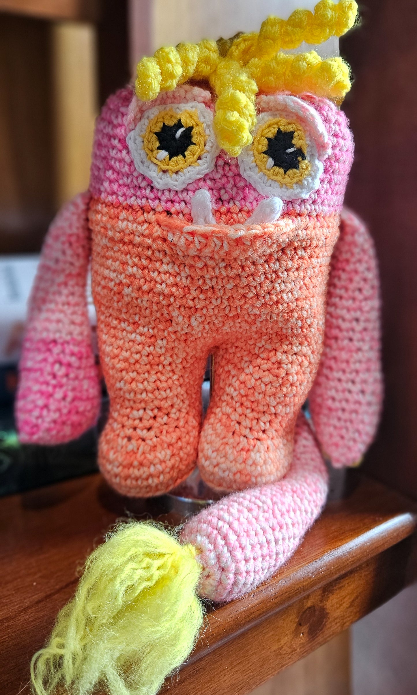 Colorful Crochet Alien Monster Plushie - Unique, Kooky, Oddball Stuffed Creature