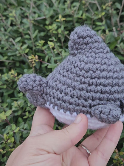 Handmade Crochet Shark Stuffed Animal - Cute Ocean Critter