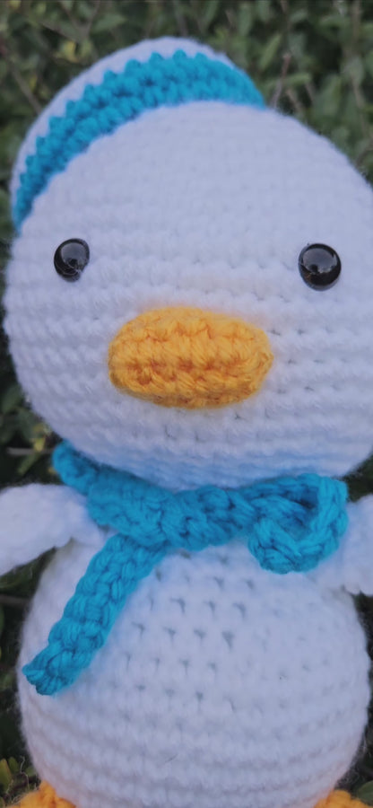 Handmade Crochet Sailor Duck - Cute Stuffed Animal Plushie