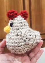 Load image into Gallery viewer, Crochet Chicken Amigurumi Plushie
