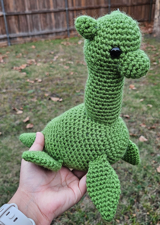 Handmade Crochet Loch Ness Monster Plushie