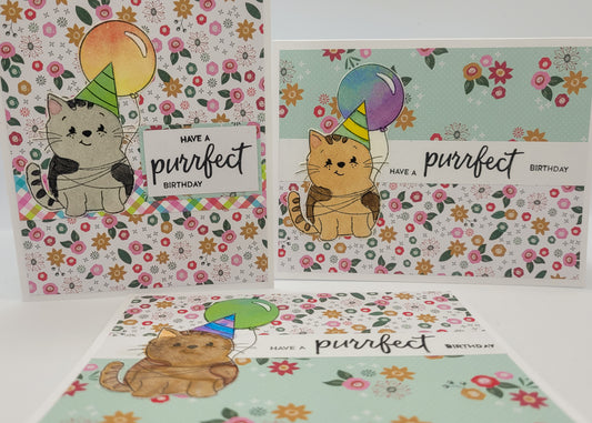 Purrfect birthday cards