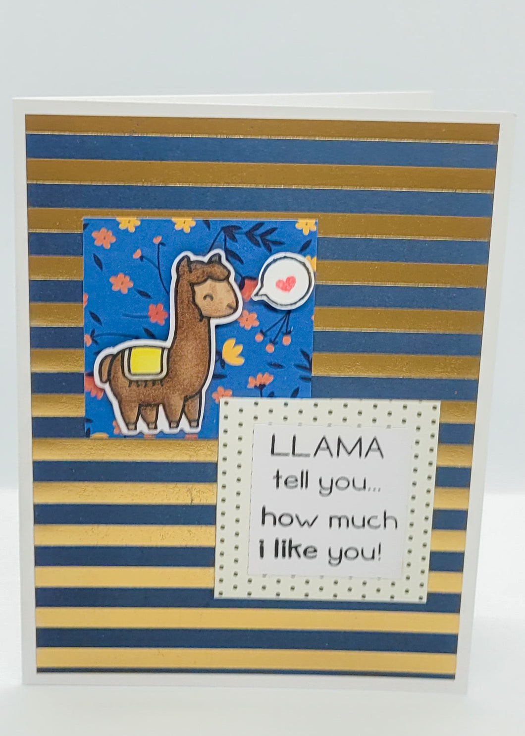 Llama Valentine - Gold