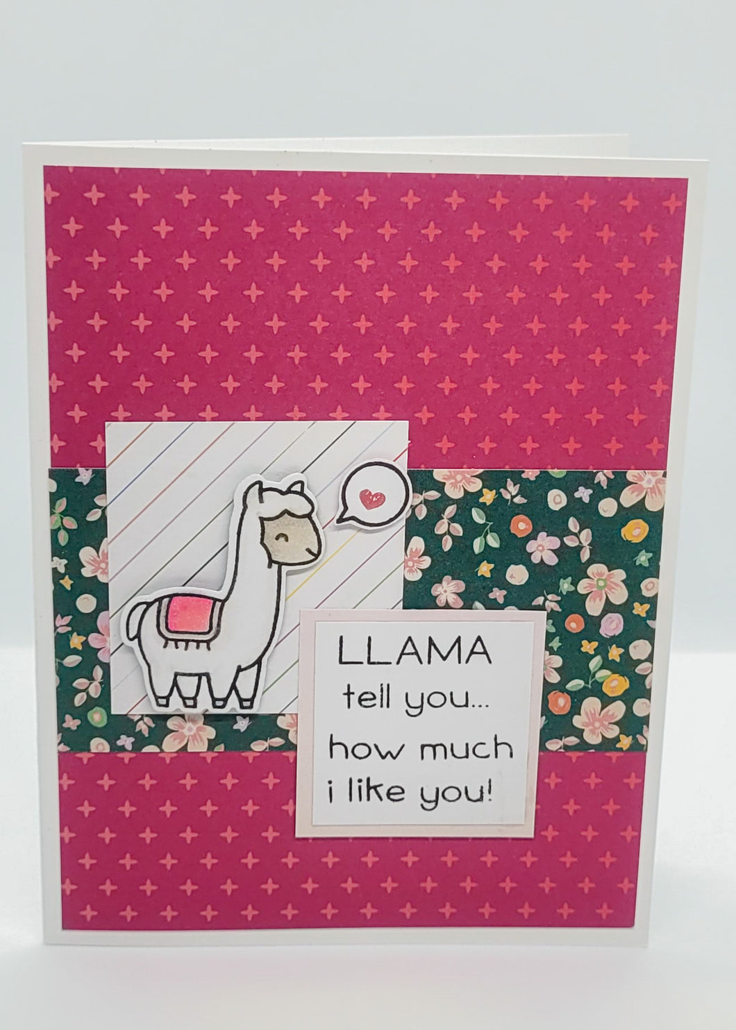 Llama Valentine - Hot Pink