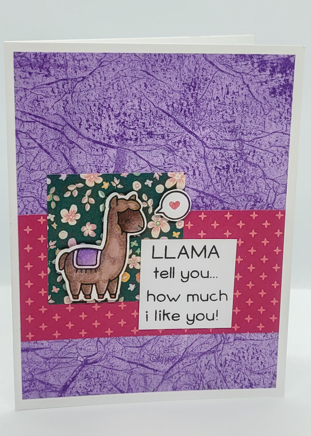 Llama Valentine - Purple